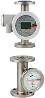 Metal tube flowmeter